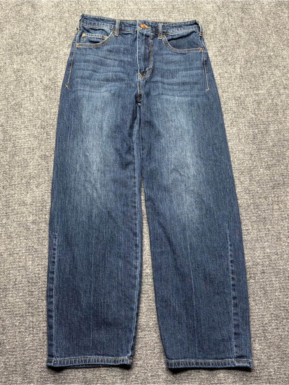 Pilcro Anthropologie Wide Leg Jeans 27 High Rise Yoke Da Cropped Denim OB1310414